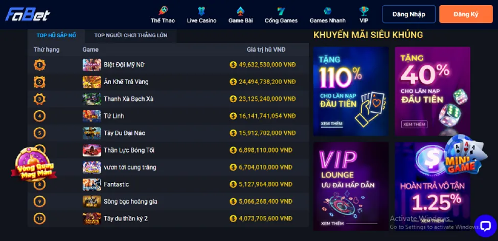 Hình ảnh tổng hợp các trò chơi cá cược thể thao, casino trực tuyến, nổ hũ và bắn cá trong ứng dụng fb86